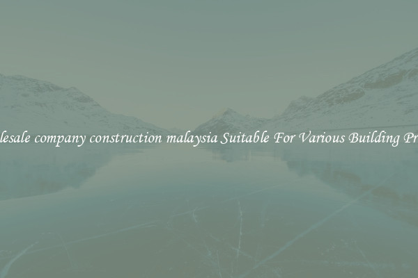 Wholesale company construction malaysia Suitable For Various Building Projects
