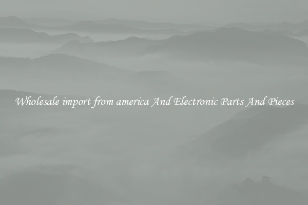 Wholesale import from america And Electronic Parts And Pieces