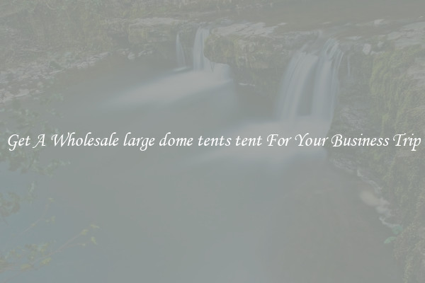 Get A Wholesale large dome tents tent For Your Business Trip