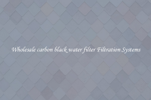 Wholesale carbon black water filter Filtration Systems