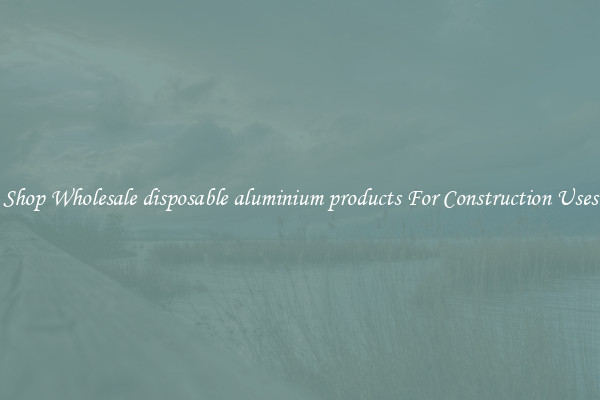 Shop Wholesale disposable aluminium products For Construction Uses