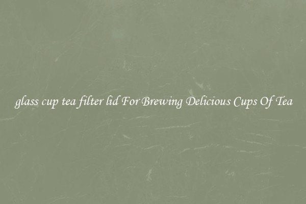 glass cup tea filter lid For Brewing Delicious Cups Of Tea
