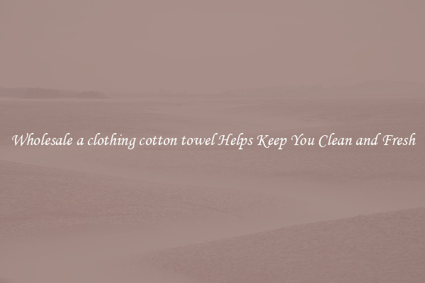 Wholesale a clothing cotton towel Helps Keep You Clean and Fresh