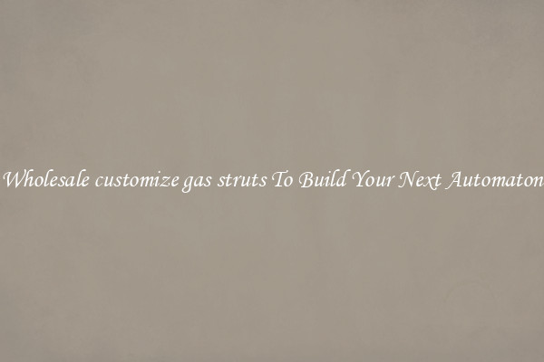Wholesale customize gas struts To Build Your Next Automaton